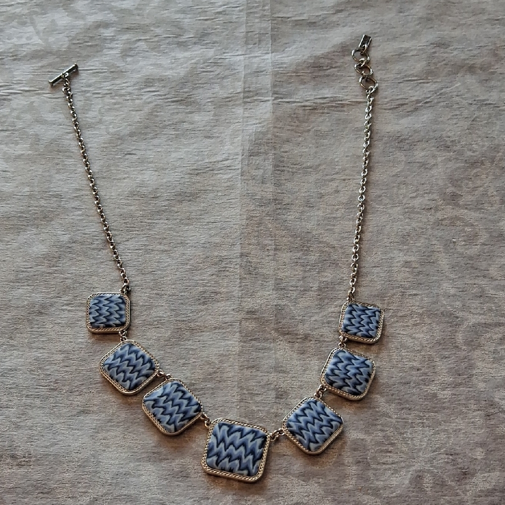 Jilzarah Blue Stone Necklace